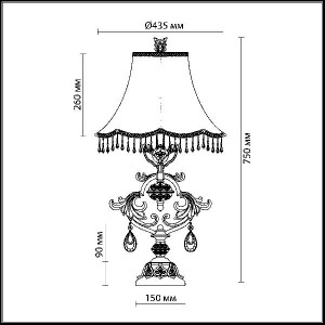 Интерьерная настольная лампа Safira 2802/1T
