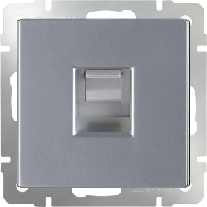 Розетка Серебряный WL06-RJ-45