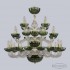 Подвесная люстра 1309 1309/16+8+4/300/3d G Cl/Clear-Green/H-1J