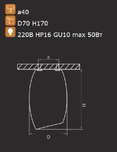 Точечный светильник BALLO 214468