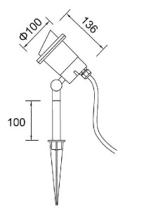 Грунтовый светильник 8043