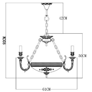 Подвесная люстра Luisa A5966LM-6WG