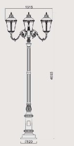Наземный фонарь 79759L B-A3 Bl