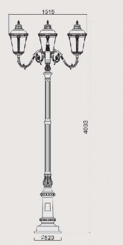 Наземный фонарь  79759L B-A3 Bl