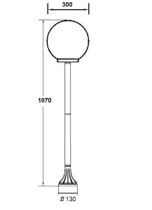 Наземный фонарь 88206L Bl