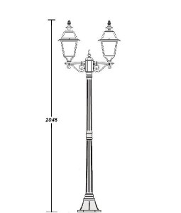 Наземный фонарь 91108L fl A Bl