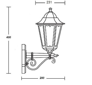 Настенный фонарь уличный 79801/02M Gb