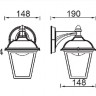 Настенный фонарь уличный  W2612S-3K Bl