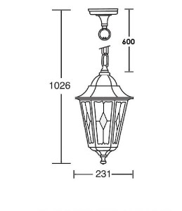 Уличный светильник подвесной 79805 lg Gb