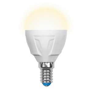 Лампочка светодиодная  LED-G45-6W/WW/E14/FR/DIM PLP01WH картон