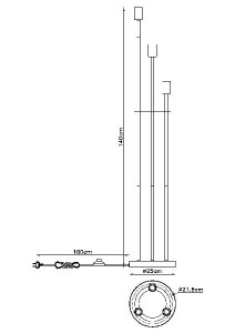 Торшер Martha 54008-3S