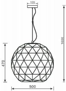 Подвесной светильник Asterope round 342134