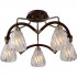 Потолочная люстра 407 407-05-53ABW antique brass + walnut
