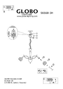 Подвесная люстра Aila 56568-3H