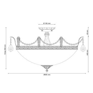 Потолочная люстра Barletta BARLETTA 182.10 D720 cream white