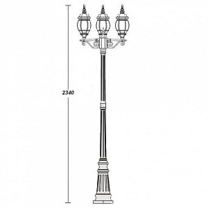 Наземный фонарь 83408S B W