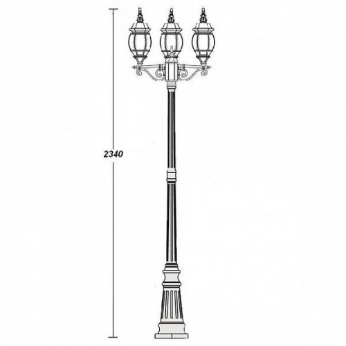 Наземный фонарь  83408S B W
