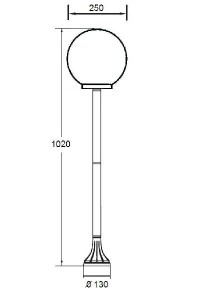 Наземный фонарь 88206S Bl