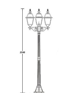 Наземный фонарь 91108L fl B Bl