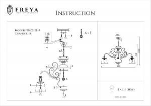 Потолочная люстра Driana FR2405-PL-08-BZ