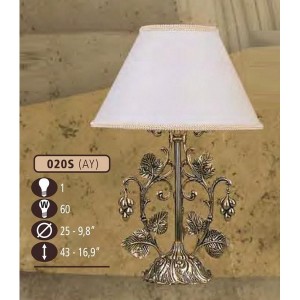 Интерьерная настольная лампа 020S 020S/1 AY CREAM SHADE