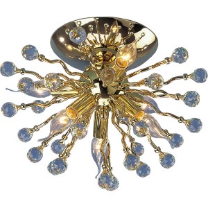 Потолочная люстра 66070 06 6070 0383 06 gold + white crystal ASFOUR