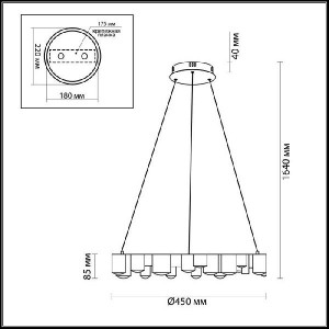 Подвесной светильник Elis 4107/36L