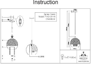 Подвесной светильник Fermi P140-PL-170-1-N