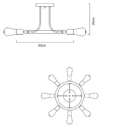 Потолочная люстра Highgarden A6063PL-8BK
