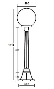 Наземный фонарь 88207L Bl