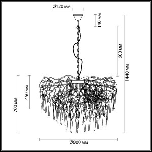 Подвесная люстра Foscara 4718/5