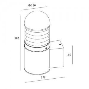 Настенный светильник уличный 61821 Gr