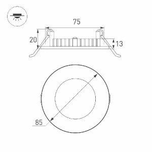 Точечный светильник DL 020102