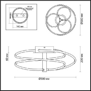 Потолочная люстра Ruale 4101/66CL