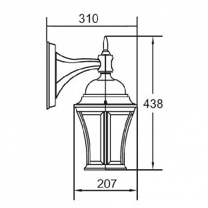 Настенный фонарь уличный 91302L Gb