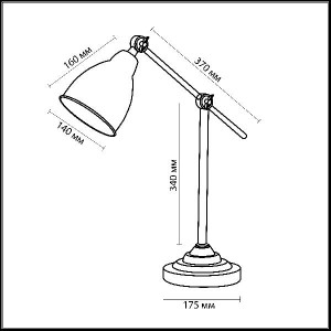 Интерьерная настольная лампа Cruz 2413/1T