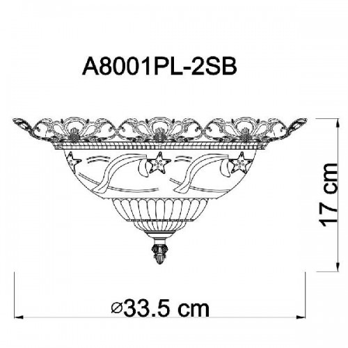 Потолочный светильник Piatti A8001PL-2SB