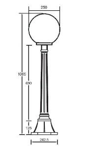 Наземный фонарь 88207S Bl