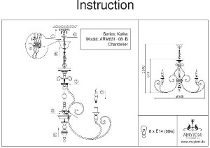 Подвесная люстра Karina H631-PL-08-B