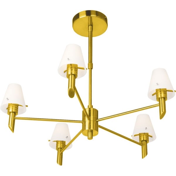 Потолочная люстра P-796 P-796/5 satin gold Потолочная люстра P-796 P-796/5 satin gold