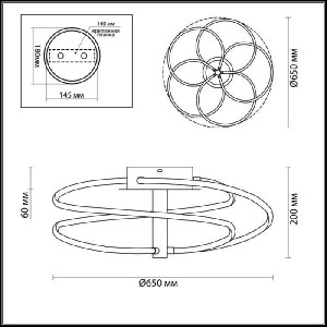 Потолочная люстра Ruale 4101/95CL