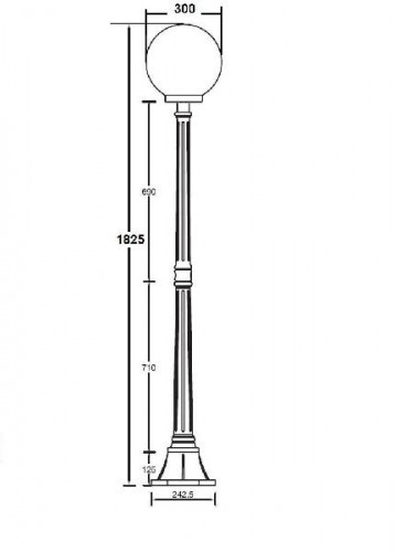 Наземный фонарь  88208L Bl