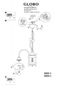 Подвесная люстра Nostalgika 6900-3