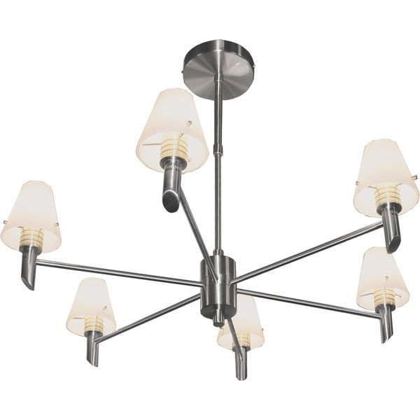Потолочная люстра P-796 P-796/6 satin chrome Потолочная люстра P-796 P-796/6 satin chrome