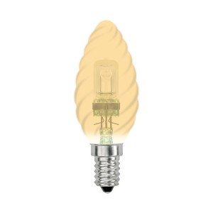 Лампочка галогеновая  HCL-42/CL/E14 candle twisted gold