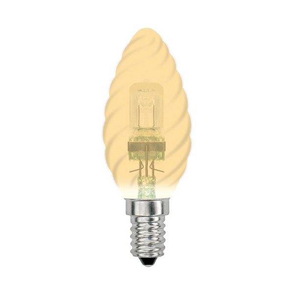 Лампочка галогеновая  HCL-42/CL/E14 candle twisted gold