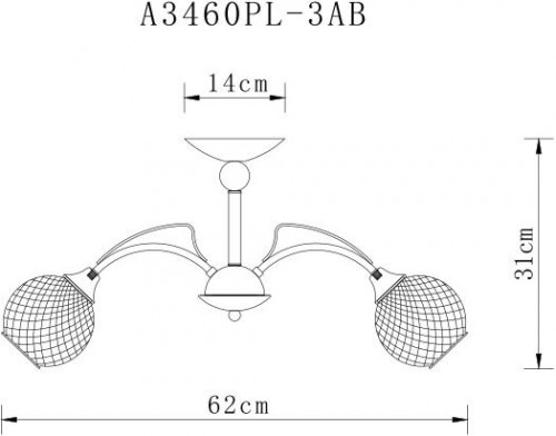 Потолочная люстра Willow A3461PL-3AB