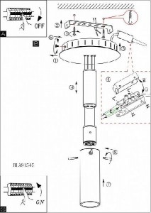 Подвесной светильник Aggius 91545