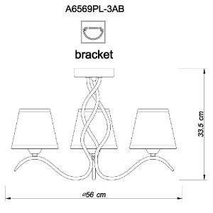 Потолочная люстра Glorioso A6569PL-3AB