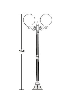 Наземный фонарь 88208L А Bl